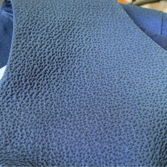 Charlotte Brody Blue Green Iridescent Pebbled Sleeveless Drop Waist Dress - Picture 8 of 15